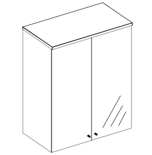 Nowy Styl Rehausse E10 avec portes vitrées pour armoire de bureau