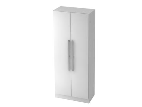 Placard à double porte dans le bureau Up and Down, 5 hauteurs des classeurs, blanc/blanc