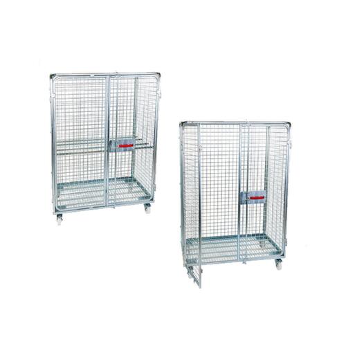 Bac sur roulettes de sécurité à porte à double battant