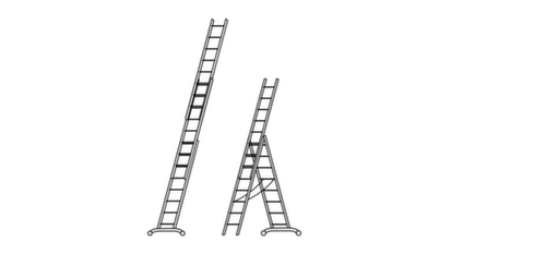 Hymer Échelle télescopique polyvalente en trois parties SC 60