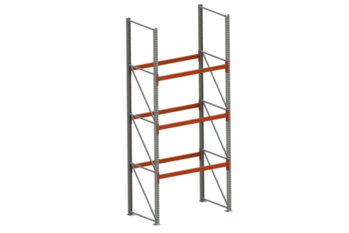 META Rayonnage à palettes MULTIPAL pour 8 palettes, largeur 1825 mm, 4 niveaux de stockage