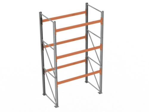 META Rayonnage à palettes MULTIPAL pour 8 palettes, largeur 1995 mm, 4 niveaux de stockage