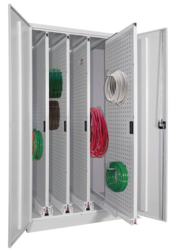 PAVOY Armoire verticale gris clair avec équipements pratiques