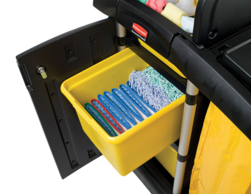 Rubbermaid Camion de nettoyage verrouillable Hygen avec sac poubelle