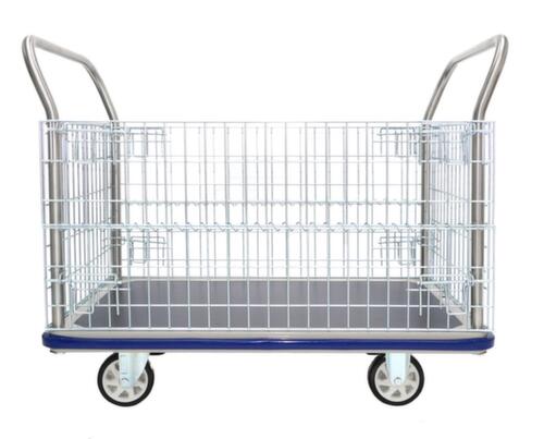 UDOBÄR chariot quatre ridelles grillagé avec plateau antidérapant, force 500 kg