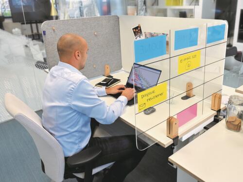 Legamaster Cloison de table ELEMENTS en verre acrylique