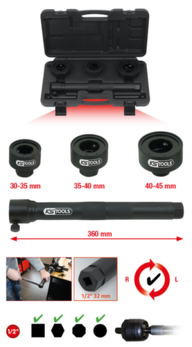 KS Tools Jeu de clés spéciales pour joints axiaux