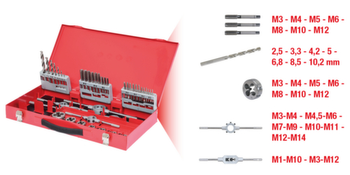KS Tools Jeu d'outils de taraudage HSS