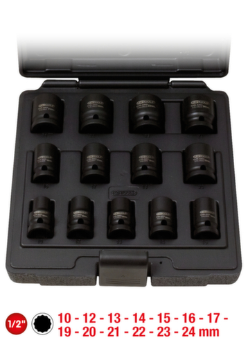 KS Tools Coffret de douilles électriques 1/2" 12 carrés