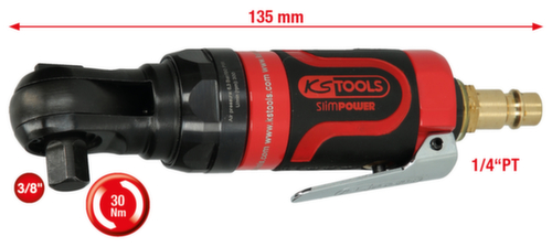 KS Tools 3/8" SlimPOWER mini cliquet à air 30Nm
