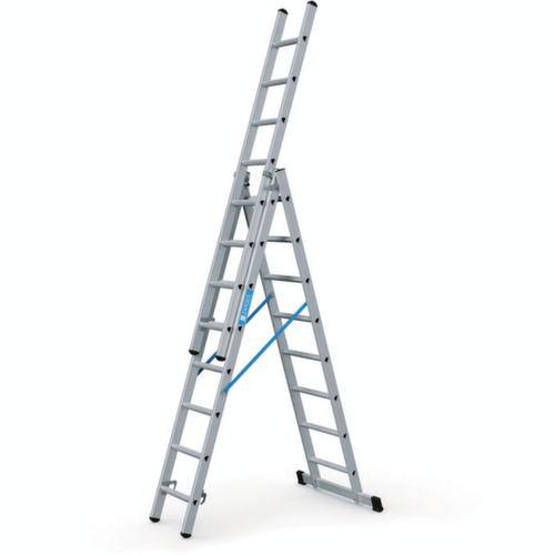 ZARGES Échelle télescopique polyvalente Skymaster DX, 3 x 8 échelons triangulaires
