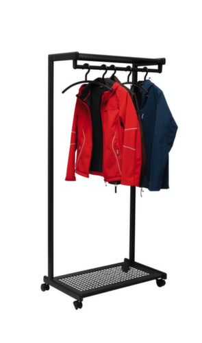 portant de vestiaire juxtaposable compact MAULbolero roulant, noir de sécurité RAL9004