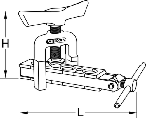 KS Tools Outil d'évasement métrique avec dispositif de serrage rapide