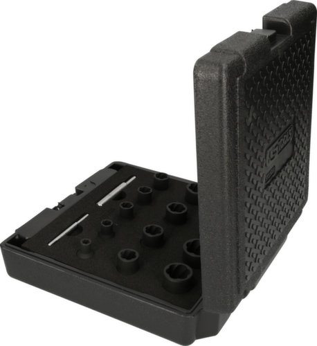 KS Tools Jeu de douilles électriques à profil spiralé 1/4"+1/2"