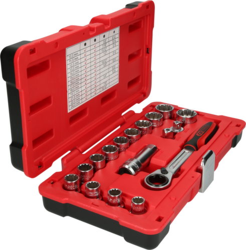 KS Tools Jeu de douilles traversantes 3/8"+1/2" TRIPLEplus