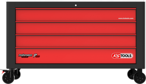 KS Tools PERFORMANCEplus P40 BLACK/ROT Chariot d'atelier avec 4 tiroirs