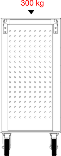 KS Tools ECOline BLACK/ROT Chariot d'atelier avec 7 tiroirs et 215 outils haut de gamme