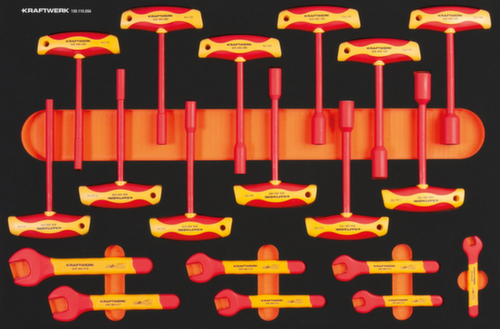 KRAFTWERK® Insert VDE avec poignée en T et mâchoires hexagonales 19 pcs.