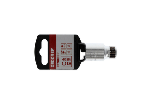 GEDORE R67100006 Adaptateur d'embouts 1/2 4 pans x 5/16 6 pans 38 mm