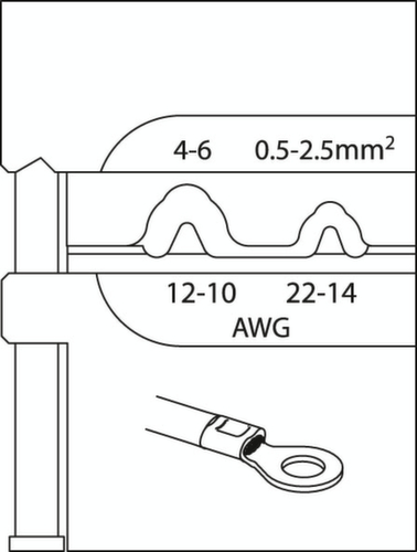 S 8140 E Jeu de pinces à sertir ELECTRONIC 4 pièces