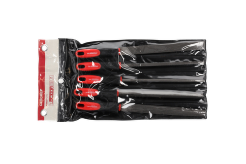 GEDORE R93000005 Jeu de limes 3 pans + 4 pans + plat + rond + demi 5 pièces