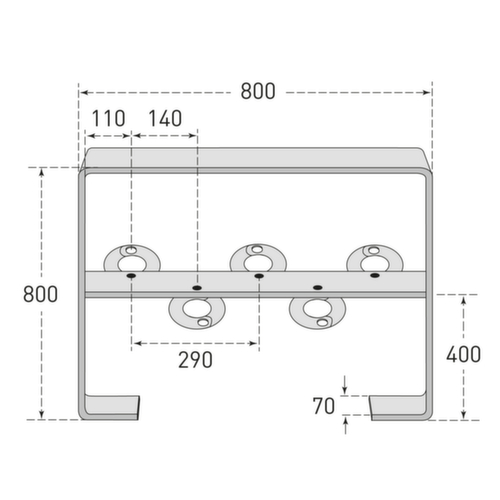 Moravia Kit de colliers de retenue, noir