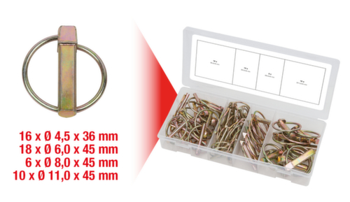 KS Tools assortment of hinged cotter pins