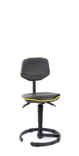 meychair siège d’atelier pivotant PRO+ W30 avec bourrelet, assise mousse PU noir, avec anneau de fond