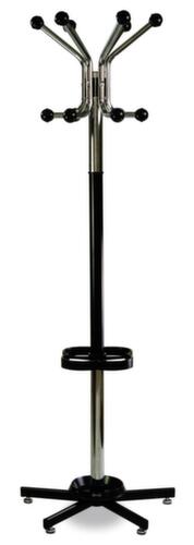 UDOBÄR Portemanteau avec porte-parapluies, noir/argent