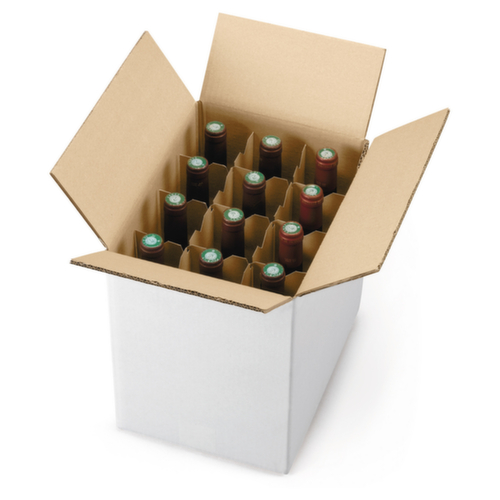 Caisse carton pour bouteilles avec croisillons pour 12 bouteilles (0,75 l)