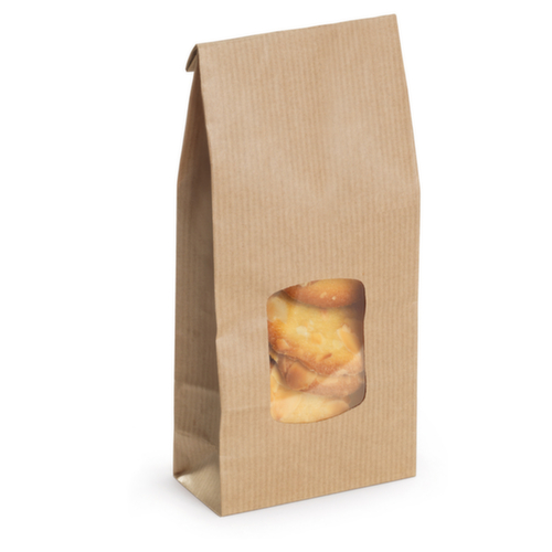 100 sachets kraft à fenêtrer