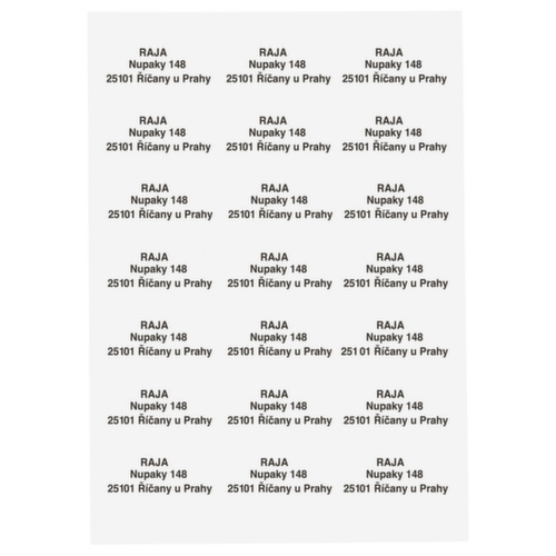 Étiquette laser 210 x 297 mm