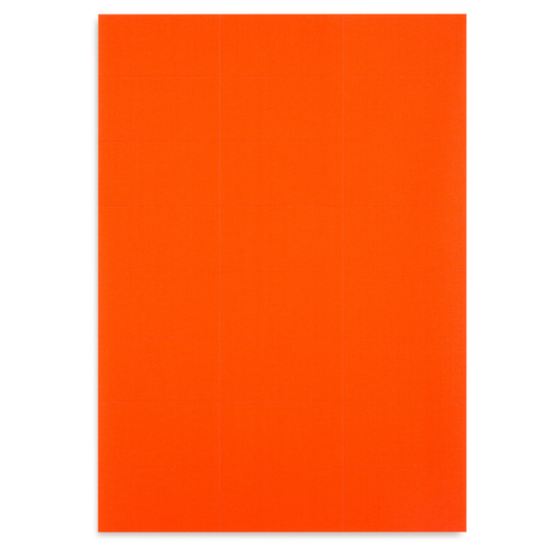 Étiquette fluo rouge rectangulaire adhésif permanent en planche A4 70x37 mm