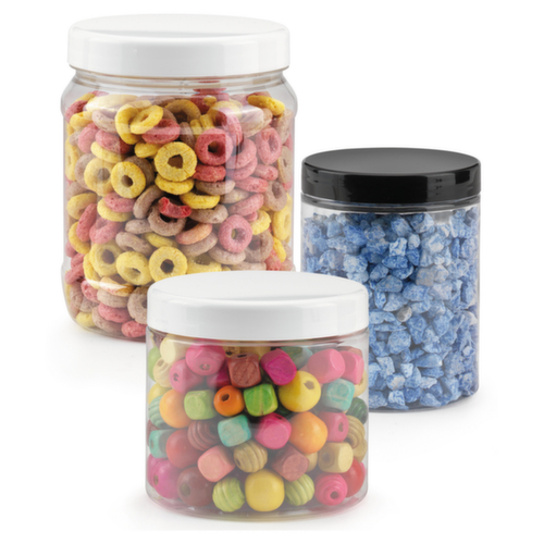 48 bocaux à couvercle vissant PET 600 ml