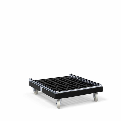 Plateau roulant BASICline avec poignée, noir
