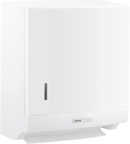 CWS Distributeur de serviettes pliées, plastique, blanc