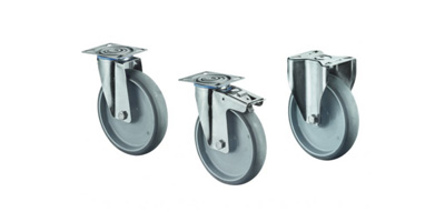 Roulettes à bandage thermoplastique pour appareils de manutention