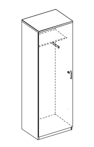 Nowy Styl Büro-Flügeltürenschrank E10 mit Garderobe