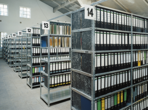 hofe Akten-Schraubregal, 6 Böden, mit korrosionsschützender Zinkbeschichtung