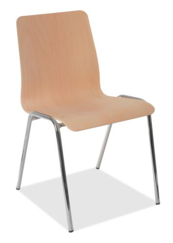 Holzschalenstuhl, Buche, Rücken gerade