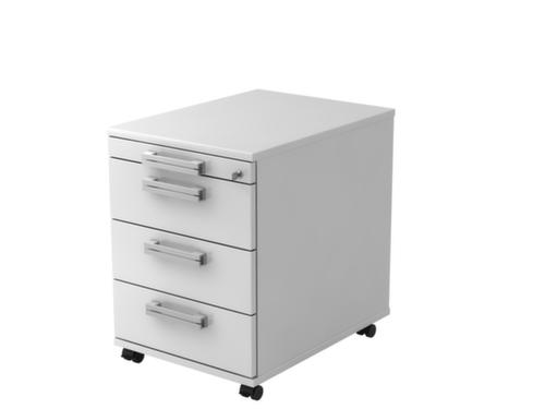 Rollcontainer Up and Down, 3 Schublade(n), weiß/weiß