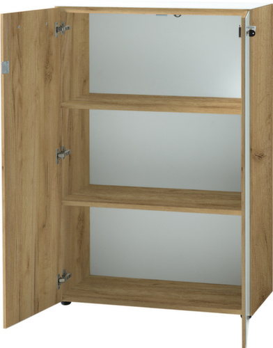 Aktenschrank GW-MONTERIA mit Oberboden mit Sicherheitsglasauflage