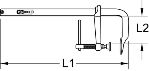 KS Tools Power-Schraubzwinge-Knebel