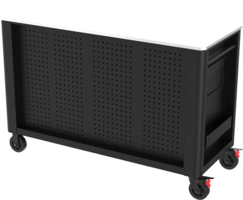 KS Tools PERFORMANCEplus P45 SCHWARZ/ROT Werkstattwagen mit 14 Schubladen