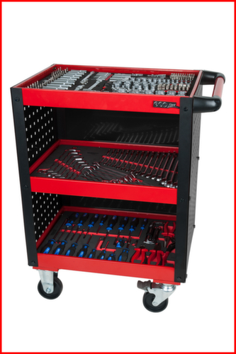KS Tools ECOline Werkstatt-Servicewagen mit Lochplattenverkleidung