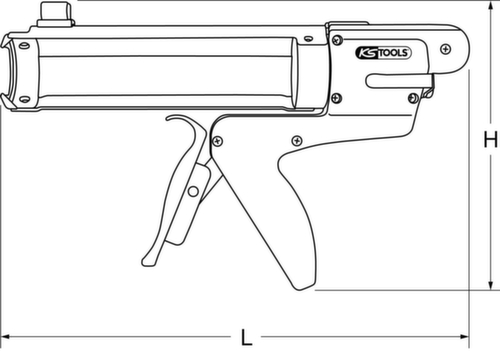 KS Tools Kartuschenpistole ohne herausstehende Schubstange 310 ml