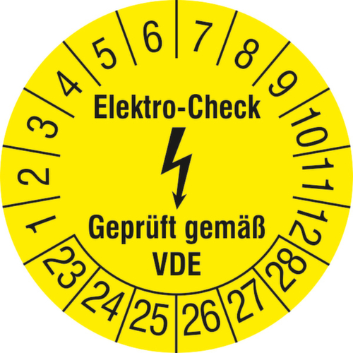 Runde Prüfplakette ohne Jahresfarbe