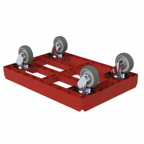 Stapelbarer Transportroller, Traglast 300 kg, TPE-Bereifung