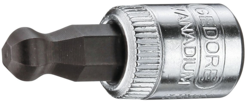 GEDORE IN 20 K 6 Schraubendrehereinsatz 1/4" Kugelkopf Innen-6-kant 6 mm