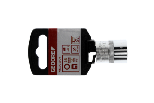 GEDORE R51001604 Steckschlüsseleinsatz 3/8" 6-kant 16 mm Länge 28 mm
